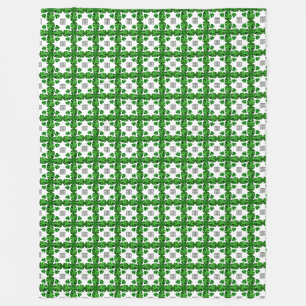 Diamond & Emerald Gemstone Art, grün Fleecedecke