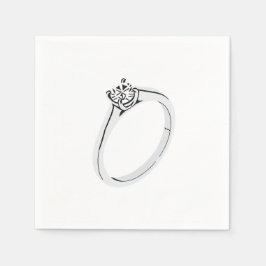 Diamond Engagement Ring Serviette