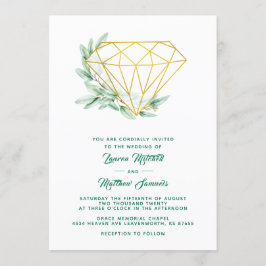 Diamond Eucalyptus Hochzeitseinladung Einladung