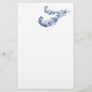 DIAMOND FEATHERS ,schwarz und weiß Briefpapier