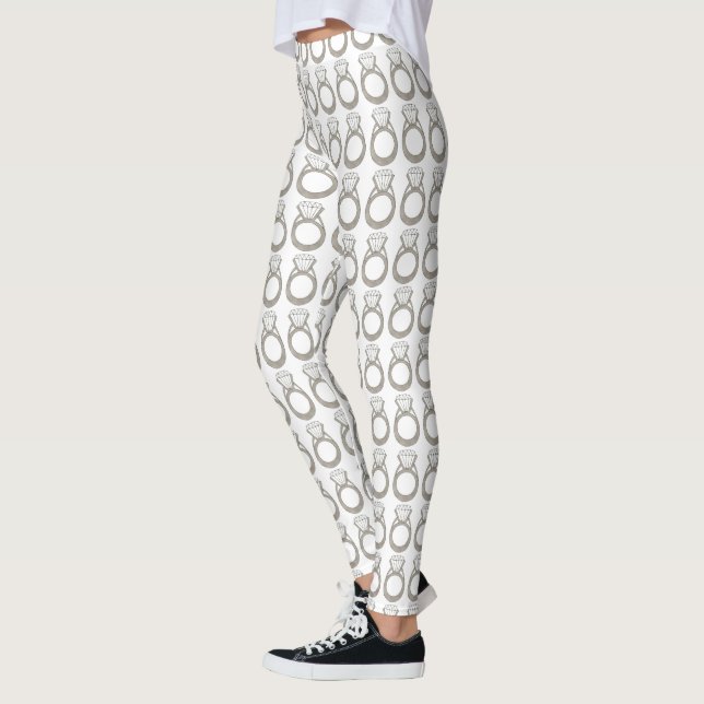 Diamond Fiançailles anneau Mariage Bride Leggings (Gauche)