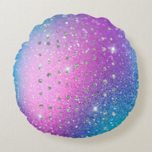 Diamond Girl Round Throw Kissen (16")