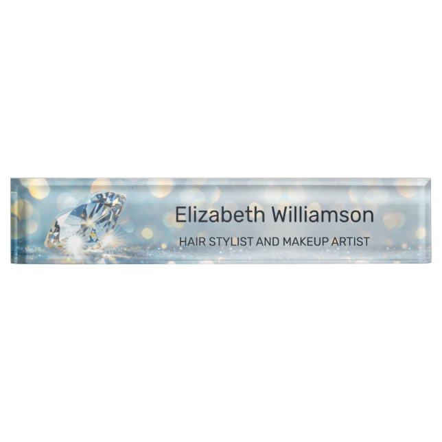 Diamond Glam Beauty Salon Namensplakette (Vorderseite)