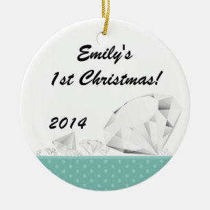 Diamond Glitz Glam Glam Personalisierter Name Orna Keramik Ornament
