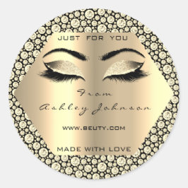 Diamond Glitzer Champaigne Gold aus Liebe Runder Aufkleber