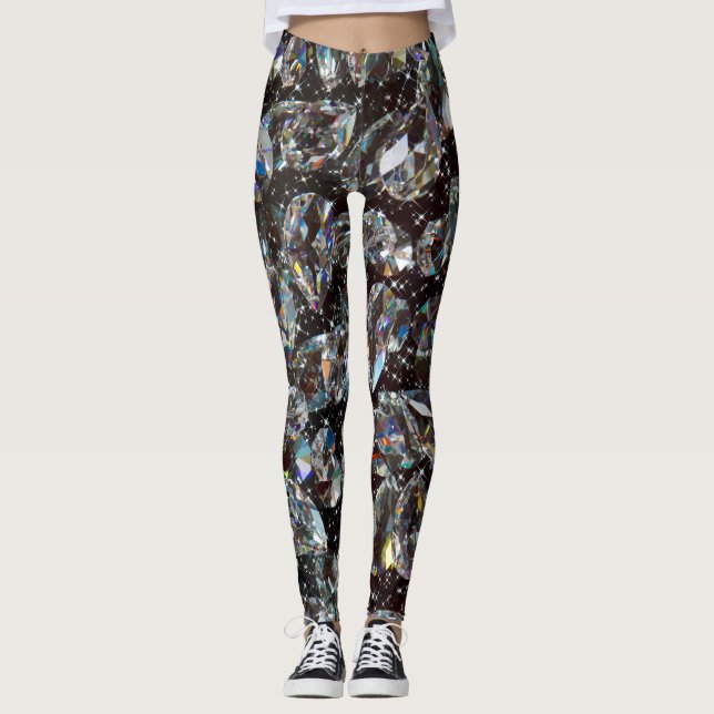 Diamond Glitzer Sparkle Elegant Leggings (Vorderseite)