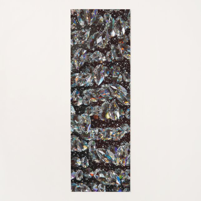 Diamond Glitzer Sparkle Elegant Yogamatte (Vorderseite)