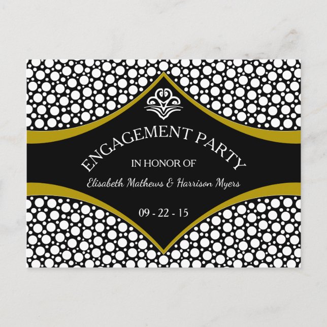 Diamond Gold Wedding Verlobung Einladung (Vorderseite)