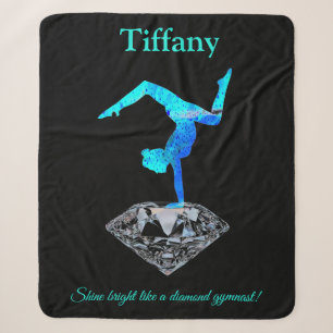 Diamond Gymnast Shine Bright Sherpa Blanket Sherpadecke