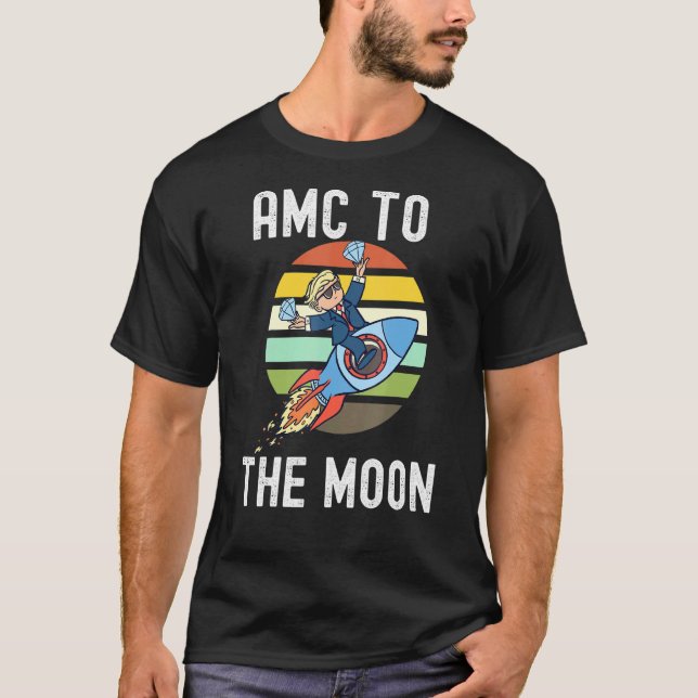 Diamond Hands Amcwallstreetbets Amc Apes Amc to th T-Shirt (Vorderseite)