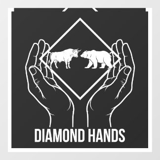 Diamond Hands — Autocollant pour fenêtre