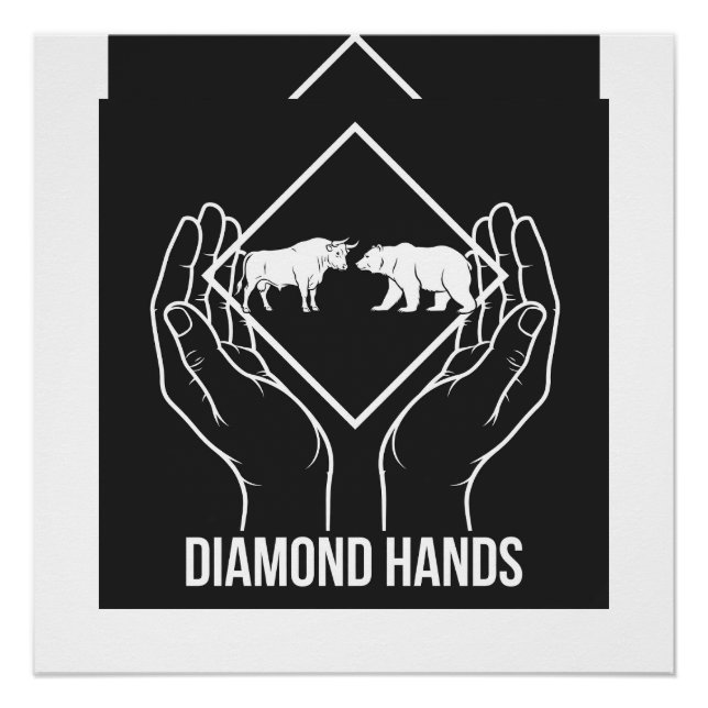 Diamond Hands — Hochglanzposter Poster (Vorderseite)