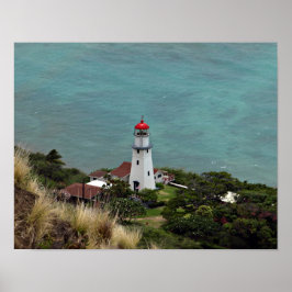Diamond Head Leuchtturm auf einer hawaiianischen I Poster