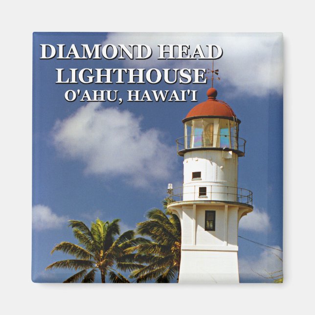 Diamond Head Lighthouse, O'ahu, Hawai'i Magnet (Vorne)
