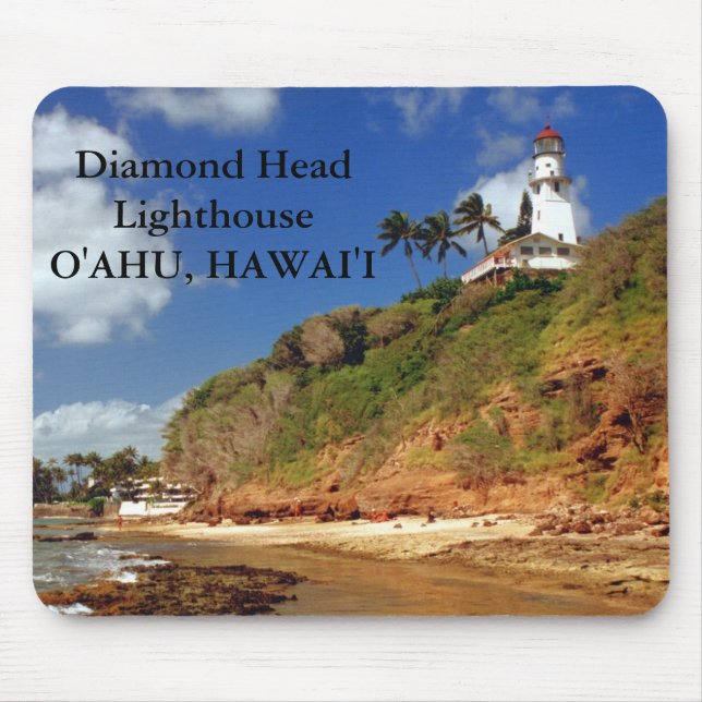 Diamond Head Lighthouse, O'ahu, Hawai'i Mousepad (Vorne)