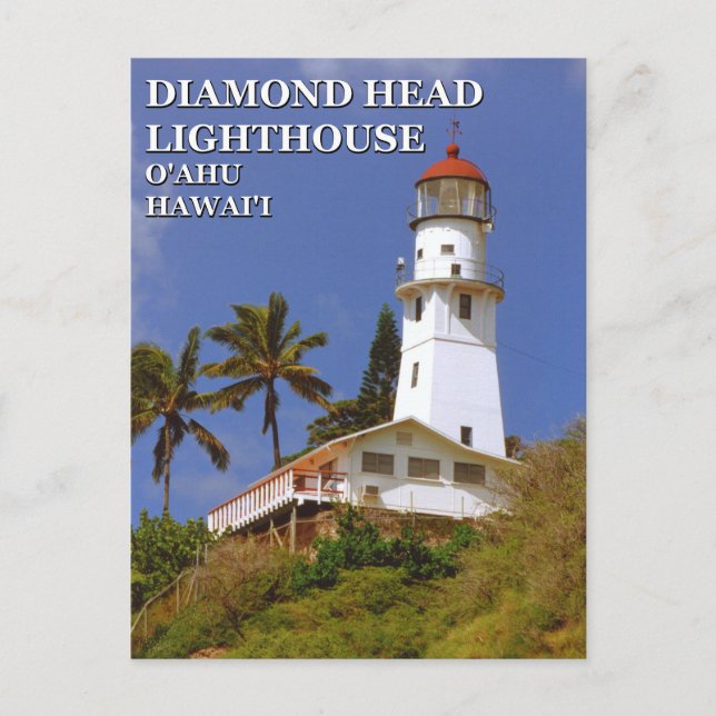Diamond Head Lighthouse, O'ahu, Hawai'i Postcard Postkarte (Vorderseite)