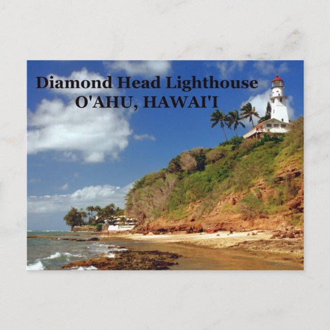 Diamond Head Lighthouse, O'ahu, Hawai'i Postcard Postkarte (Vorderseite)