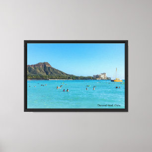 Diamond Head von Waikiki, O'ahu Leinwanddruck
