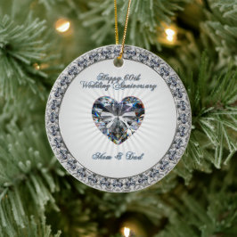 Diamond Heart 60. Hochzeitsszenarium Keramik Ornament