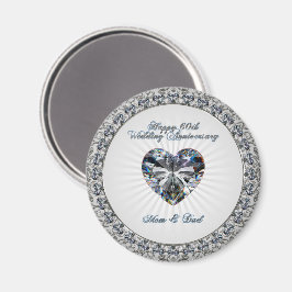 Diamond Heart 60. Wedding Anniversary Magnet