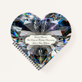 Diamond Heart 60. Wedding Anniversary Notebook Notizbuch