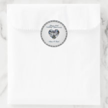 Diamond Heart 60. Wedding Anniversary Stickers
