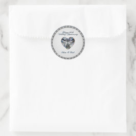Diamond Heart 60. Wedding Anniversary Stickers