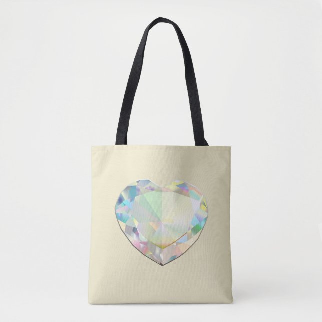 Diamond Heart Ecru Tasche (Vorderseite)