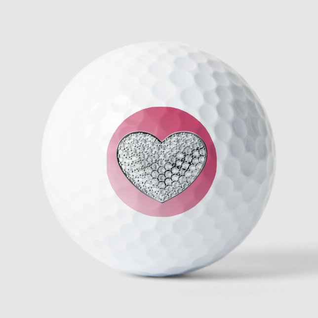 Diamond Heart Golfball (Vorderseite)