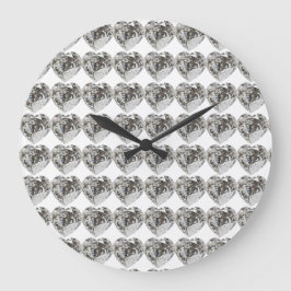 Diamond Heart Große Wanduhr