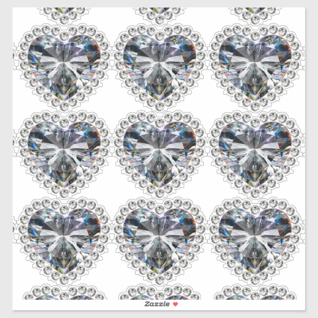 Diamond Heart Jubiläum Aufkleber (Blatt)