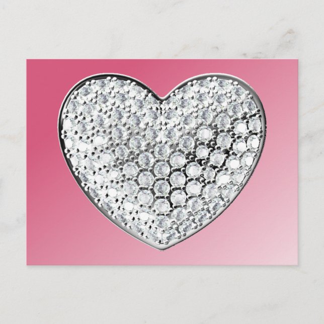Diamond Heart Postkarte (Vorderseite)