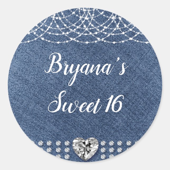 Diamond Heart Red Glitzern Sparkle Glam Modern Runder Aufkleber (Vorderseite)