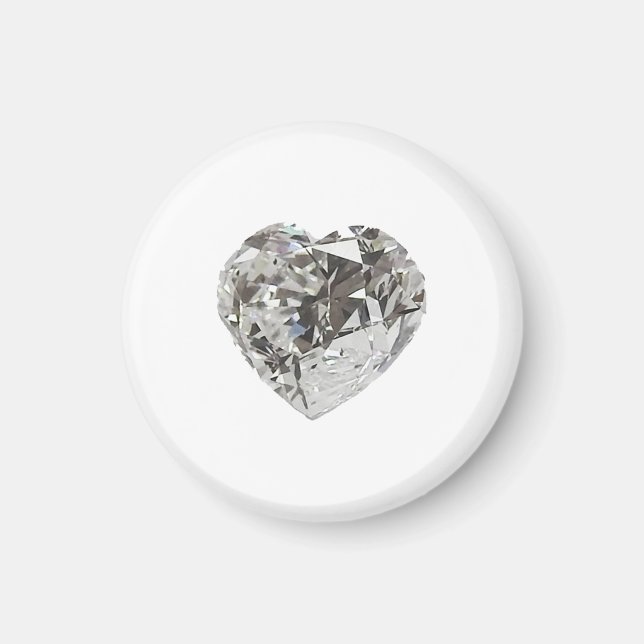 Diamond Heart Shape Brilliant Magnet (Vorne)