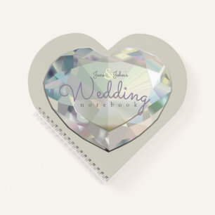 Diamond Heart Vintage Wedding Notes Notizbuch