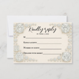 Diamond Heirloom Wedding RSVP Card