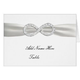 Diamond Infinity Mariage blanc Table Place Card