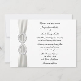 Diamond Infinity White Wedding Einladung