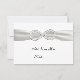 Diamond Infinity White Wedding Table Platzkarte