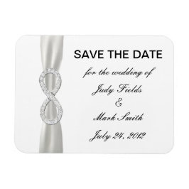 Diamond Infinity WhiteWedding Save the Date Magnet