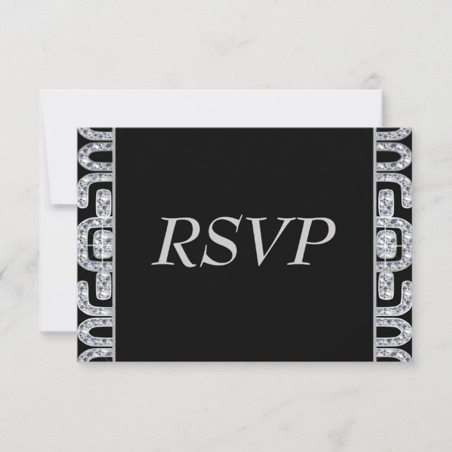Diamond Jubilee 60. Hochzeitstag RSVP Karte (Vorderseite)