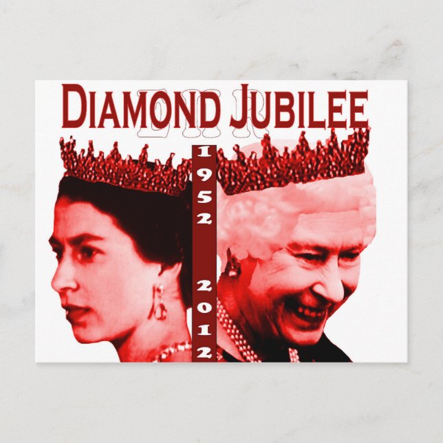 Diamond Jubilee Gedenkkarte Postkarte (Vorderseite)