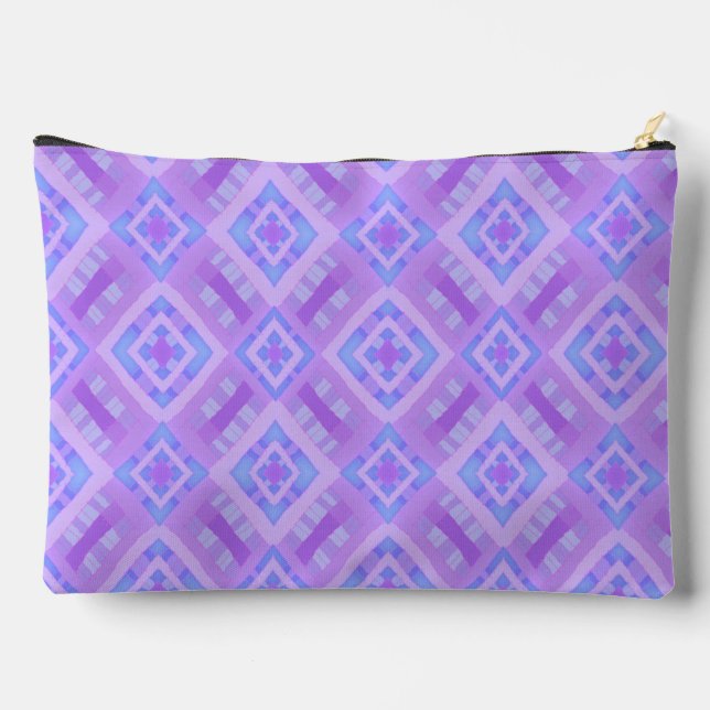 Diamond Karo Patchwork - Lilac Blue 1 Zubehörtasche (Rückseite)