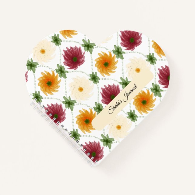 Diamond Lattice Pattern Multicoloured Notizbuch (Vorderseite)