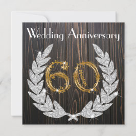 Diamond Laurel & Gold 60. Hochzeitstag in Einladung