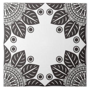 Diamond Leaf Mandala Keramik Tile Fliese