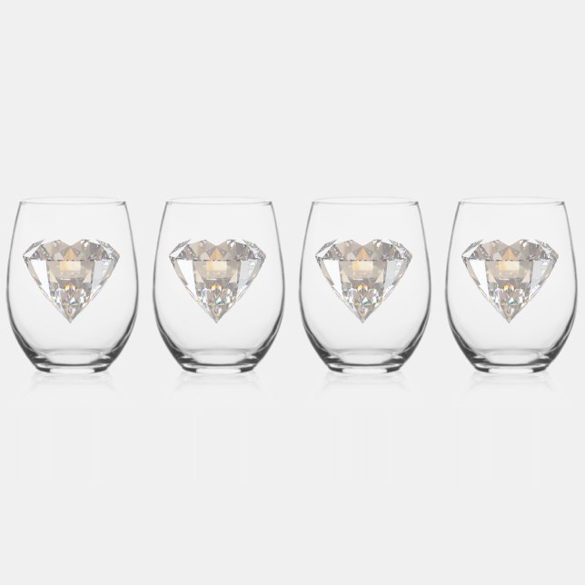 Diamond Life Weinglas Ohne Stiel (Vorderseite)
