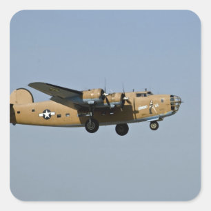 Diamond Lil B-24 Bomber, landet in Oshkosh, Quadratischer Aufkleber