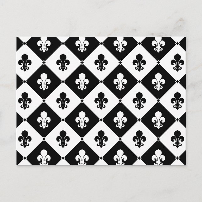 Diamond Lilie Pattern Postkarte (Vorderseite)