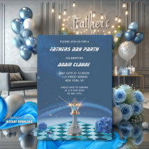 Diamond Metallic King Schach Fathers Day Blue